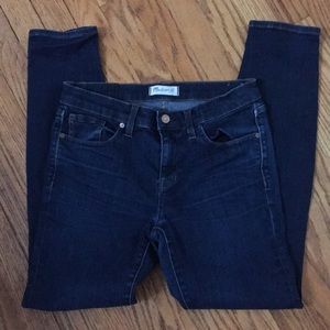 Madewell skinny skinny dark wash jeans